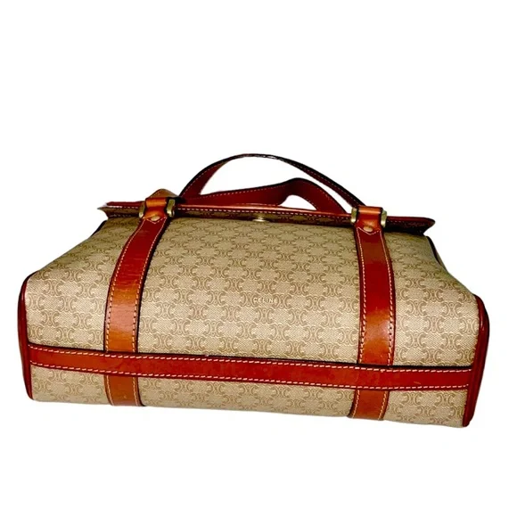 CELINE Vintage Macadam Top handle Bag with COA - Picture 14 of 17